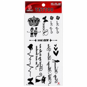 Tatuaj Temporar Semipermanent Love & Quotes – 18 cm, Rezistent la Apă