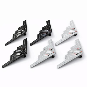 Avion stealth jucarie metalic cu lumini si sunete model modern 26 cm diverse culori