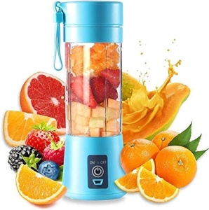 Blender portabil electric pentru smoothie si sucuri, reincarcabil USB 2000mAh, albastru - Img 2