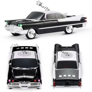 Boxa portabila Bluetooth masina retro, radio FM, USB, TF, AUX, LED, Type-C, negru
