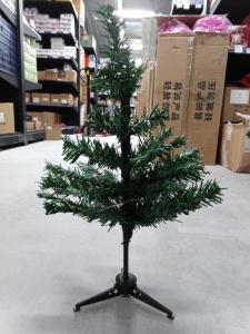 Brăduț artificial de Crăciun, 50 cm, verde, din plastic, fără instalație luminoasă - Img 4