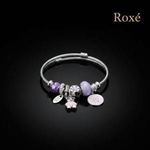 Bratara ROXE argintie cu ursulet charmuri elegante dama cadou stil modern - Img 5