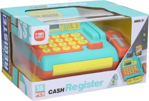 Casă de marcat interactivă din plastic cu sunete și accesorii, 21x11,5x11,5 cm