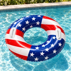 Colac Gonflabil Model Steag, 90 cm, cu Mânere – pentru Piscină și Plajă - Img 5