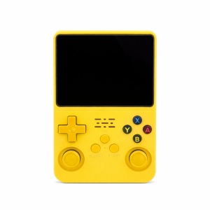 Consola Portabila pentru Jocuri R36S, 64GB, galben