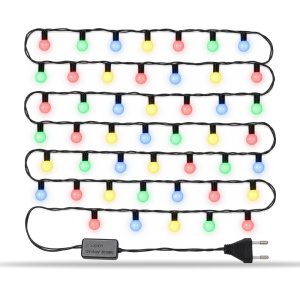 Instalație LED Tip liniară, 40 LED multicolor, model globulet, 4 m, fir negru - Img 14