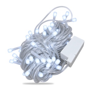 Instalatie luminoasa de Craciun, 160 LED-uri, 20 m, alb rece, fir alb, exterior - Img 2