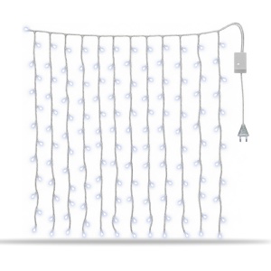 Instalație luminoasă de Crăciun tip ploaie, 240 LED, 3 m, fire 2 m, alb rece, interconectabilă - Img 2