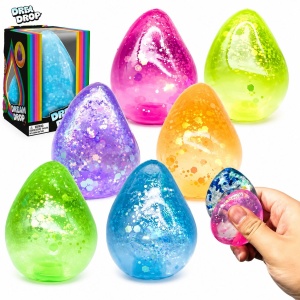 Jucărie Antistres NeeDoh Dream Drop, Squishy în Formă de Picătură cu Sclipici, Model Aleatoriu - Img 2