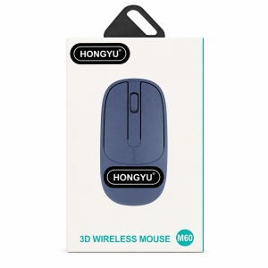 Mouse Wireless M60 Negru 2.4GHz – Mouse Optic Wireless Ergonomic cu Receptor USB pentru PC și Laptop