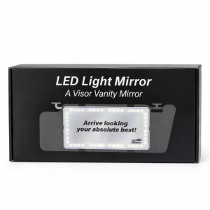 Oglinda auto pentru parasolar cu iluminare LED, touch si alimentare USB - Img 3