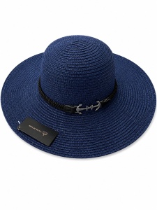 Palarie de Soare pentru Femei Bleumarin cu Detaliu Ancora – Model Elegant de Vara
