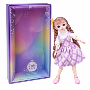 Papusa articulata fashion, model kawaii, par lung impletit, livrare aleatorie, 3 ani+ - Img 2