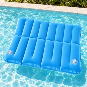 Pernă Gonflabilă Albastru Deschis – Confortabilă și Compactă pentru Plajă, Piscină - Img 4