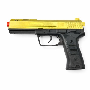 Pistol jucarie tip Flint Gun, auriu, 27.5 cm - Img 2