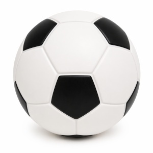 Pușculiță minge de fotbal, 13 cm, din plastic, cu capac inferior