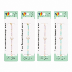 Set 12 Brățări Reglabile cu Pandantiv Scoică Perlată – Brățări Elegante de Mână cu Mărgele