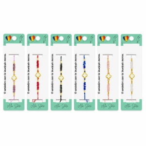 Set 12 Brățări Reglabile cu Pandantiv Trifoi – Mărgele Colorate, Accesorii Elegante