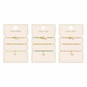 Set 12 Brățări Trio Scoică și Țestoasă Handmade – 16 cm, Reglabile, Culori Diferite
