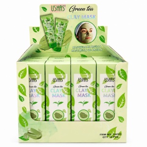 Set 12 Măști de Față cu Argilă și Ceai Verde USHAS – Curățare Profundă, Hidratare și Controlul Sebumului