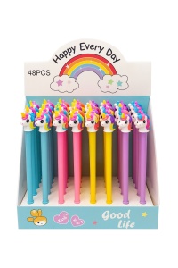 Set 48 Pixuri Unicorn Happy Every Day , Culori Pastel, Topper 3D Unicorn - Img 2