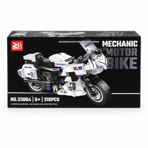 Set constructie motocicleta politie, 318 piese, model detaliat