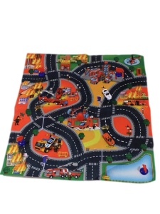 Set covoras joaca oras cu masini si indicatoare, pliabil, tub depozitare 52x8 cm - Img 3