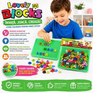 Tabla Verde Educativă cu Litere pentru Copii – Joc Interactiv de Învățare și Creativitate - Img 2