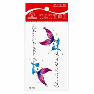 Tatuaj Temporar Semipermanent Cozi de Sirenă și Mesaj Inspirational -10cm