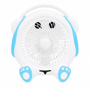 Ventilator Portabil 30 cm Alb cu Albastru – Design Drăguț, Silențios, 25W