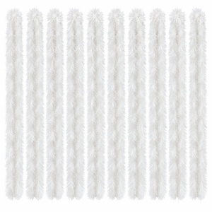 Beteală de Crăciun pentru brad, albă, plastic, 200 cm, diametru 8 cm - Img 2
