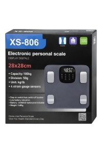 Cântar Personal Electronic cu Afișaj LCD, Capacitate 180kg, 28x28cm, Gri - Img 2