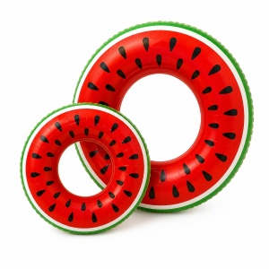 Colac Gonflabil pentru Copii Pepene Roșu 60 cm – Colac Înot PVC Rezistent pentru Piscină și Mare