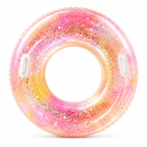 Colac Gonflabil Roz Sequin Fantasy 90 cm – Colac de Înot cu Glitter pentru Piscină și Plajă