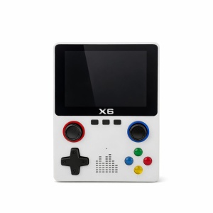 Consolă de jocuri portabilă retro, plastic, X6, Alb