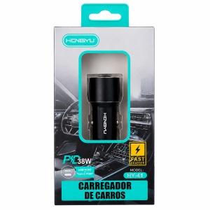 Încărcător Auto USB-C Rapid 38W – Adaptor Auto Fast Charge pentru Telefon, Tabletă și GPS