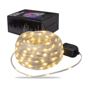 Instalație LED Tip liniară din sarma siliconata, 100 m, 800 LED, lumină alb cald - Img 3