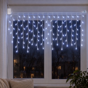 Instalatie LED Tip Turturi, 4 M, 120 LED-uri, Interconectabila, Fir Alb, LED-uri Alb Rece - Img 6