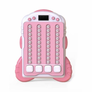 Joc Interactiv Rhythm Lumini Sunete , Jucarie Reflexe Rapide Afisaj Digital Roz Alb