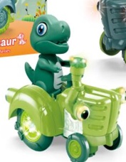 Jucărie Interactivă Dinozaur Electric pe Tractoraș cu Lumină și Sunet - Img 2