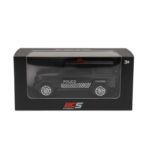 Masinuta Off-Road Police Metalica Neagra , Scara 1:36 Pull Back Frictiune Copii 3+