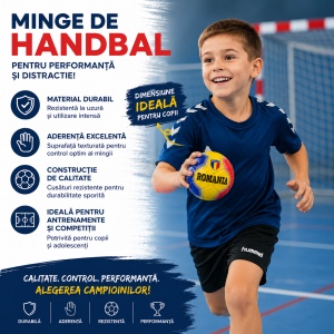 Minge de Handbal Nr.2 – Minge pentru Copii, Ușoară și Rezistentă - Img 2