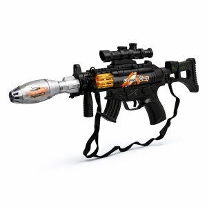 Pusca de jucarie Glare Gun cu efect fum, lumini LED si luneta