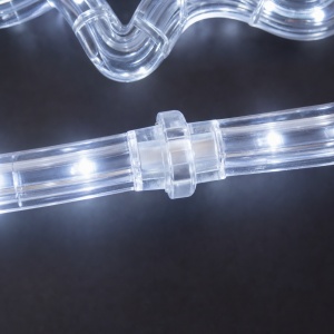 Ren luminos decoratiune Craciun cu LED, lumina alba rece, alimentare priza 220V, exterior, 34x33cm - Img 3