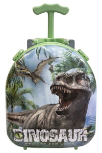 Rucsac cu temă dinozauri și accesorii, 2 dinozauri de asamblat, șurubelniță, hartă, 20,5x23,5x9,5 cm