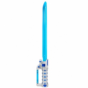 Sabie laser de jucărie albastră cu lumini LED, 65 cm – sabie din plastic pentru copii