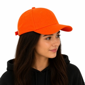 Sapca portocaliu neon reglabila unisex, stil casual - Img 2