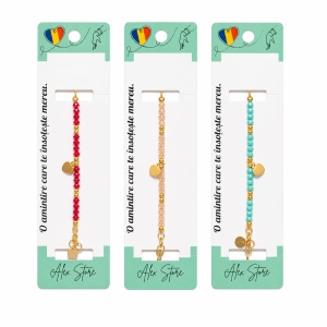 Set 12 Brățări Reglabile cu Pandantiv Inimă – Brățări Elegante de Mână cu Mărgele