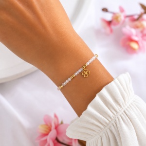 Set 12 Brățări Reglabile cu Pandantiv Trifoi Auriu – Brățări Elegante cu Mărgele - Img 3