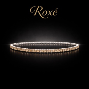 Set 12 bratari ROXE argintii elastice cu pietre aurii aramii elegante - Img 2